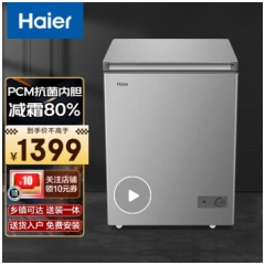 海尔（Haier）冰柜家用小冷柜 一级能效小型冰冻柜节能商用小冰柜冷藏转换柜